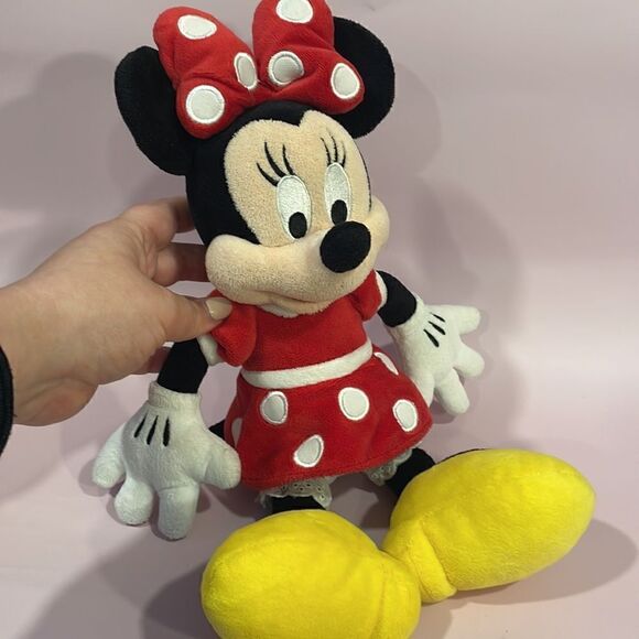 Disney Parks Minnie Mouse in Classic Red Polka Dot Dress and Yellow Heels 13” - Picture 5 of 6
